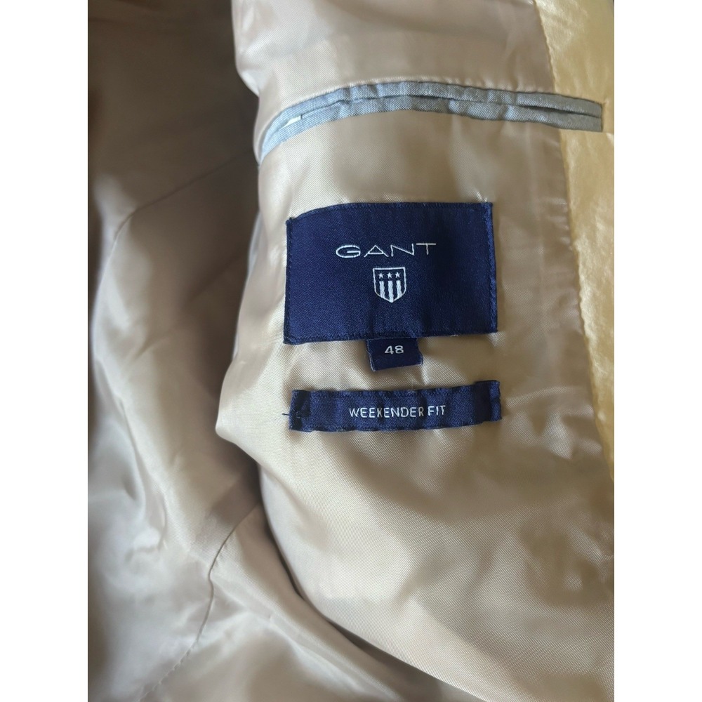 NWT Gant Garment Dyed Beige Weekender Fit Mens 38 Cotton Blazer Sportcoat - Picture 7 of 8